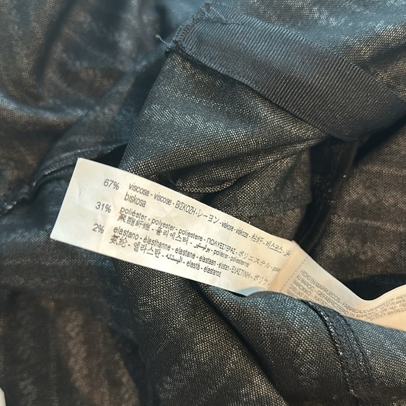 New Zara black striped long skirt pencil with the back slit size S - Picture 9 of 9